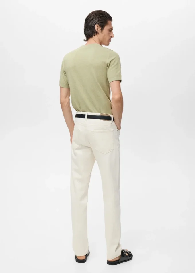 T-shirt in maglia fine di cotone T-shirt in maglia fine di cotone