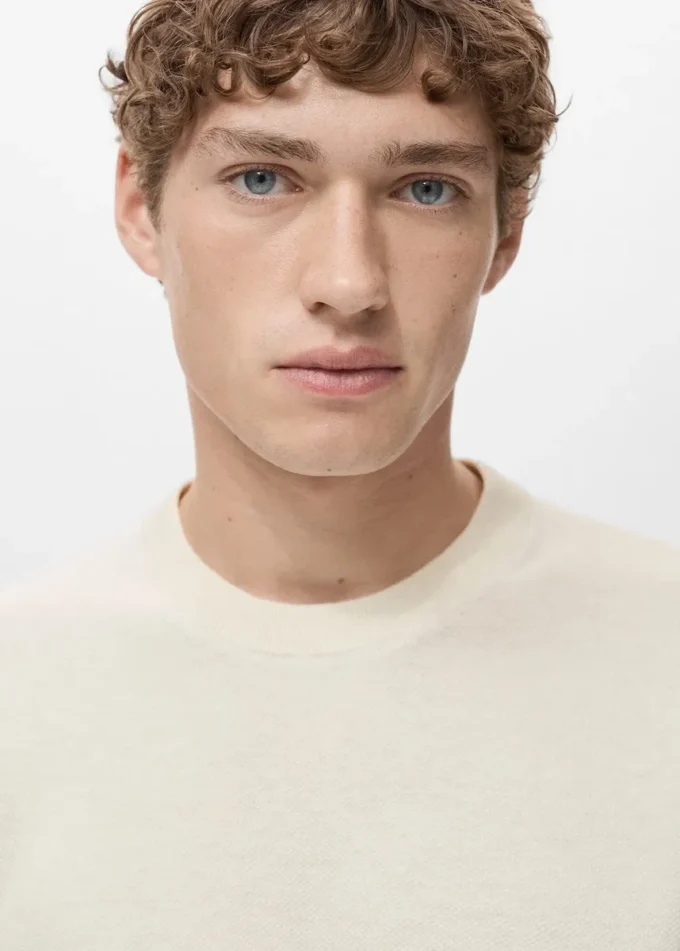 T-shirt in maglia fine di cotone T-shirt in maglia fine di cotone