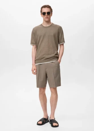 T-shirt in misto cotone a contrasto T-shirt in misto cotone a contrasto