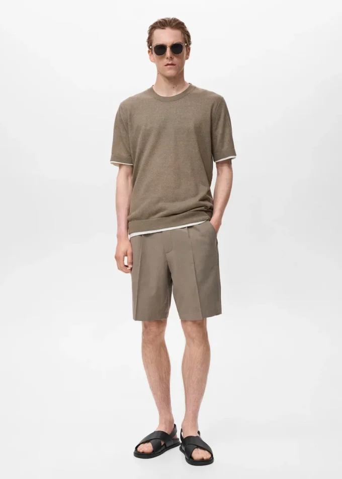 T-shirt in misto cotone a contrasto T-shirt in misto cotone a contrasto