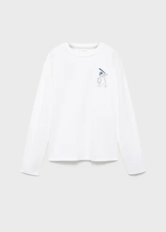 T-shirt in misto cotone stampato