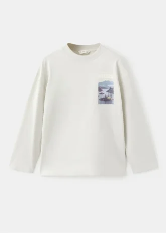 T-shirt in misto cotone stampato