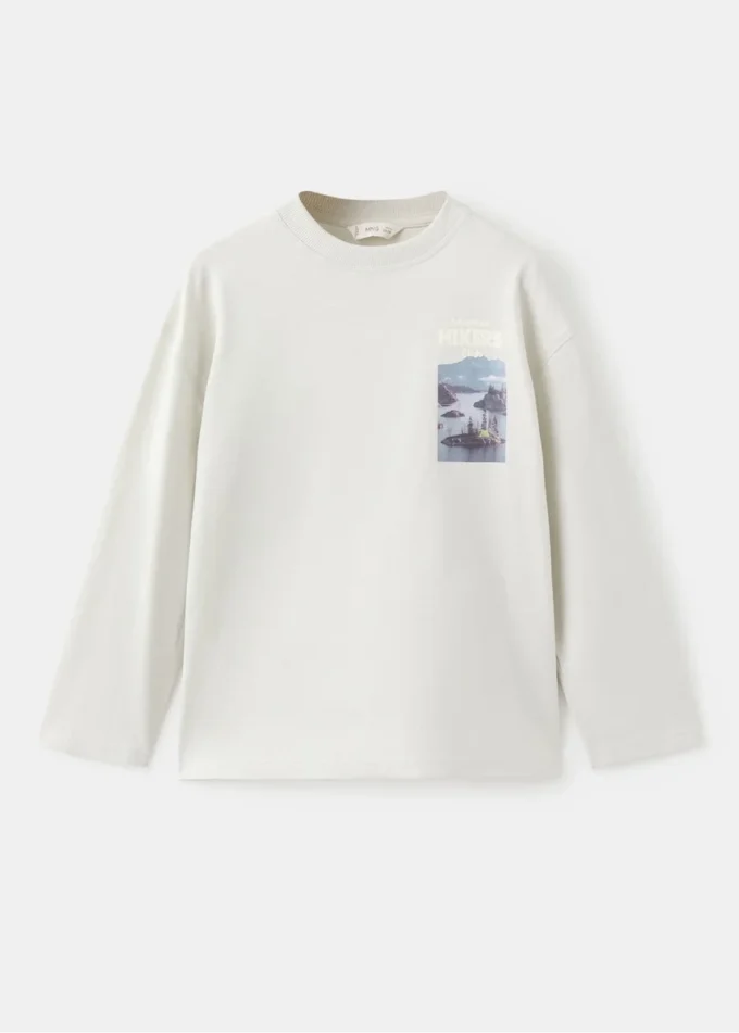 T-shirt in misto cotone stampato T-shirt in misto cotone stampato