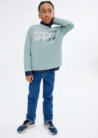 T-shirt in misto cotone stampato