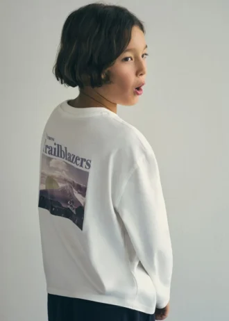 T-shirt in misto cotone stampato