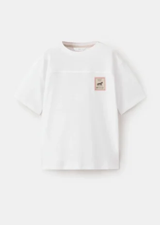 T-shirt in misto cotone stampato