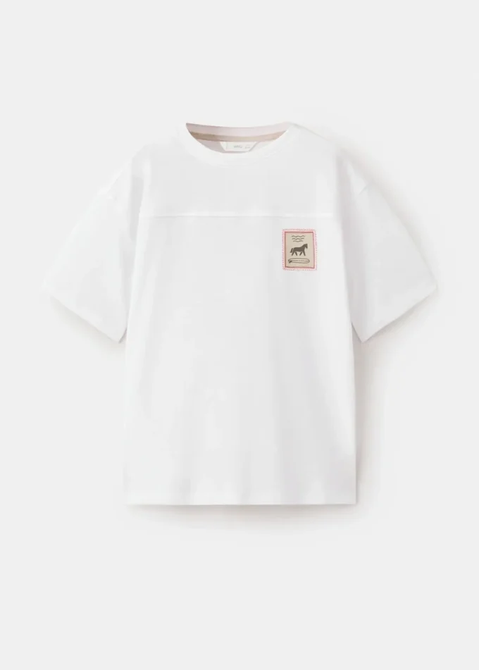 T-shirt in misto cotone stampato T-shirt in misto cotone stampato