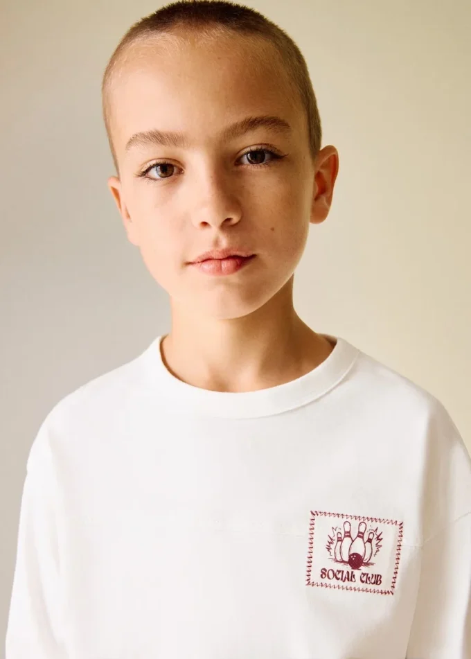 T-shirt in misto cotone stampato T-shirt in misto cotone stampato