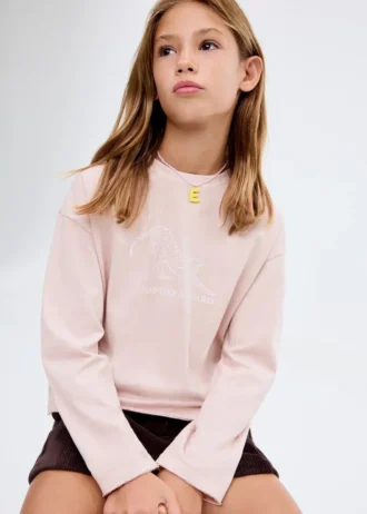 T-shirt in misto cotone stampato