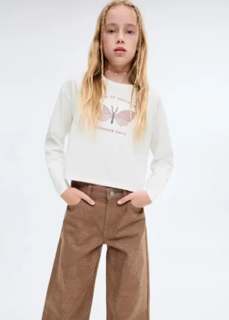 T-shirt in misto cotone stampato