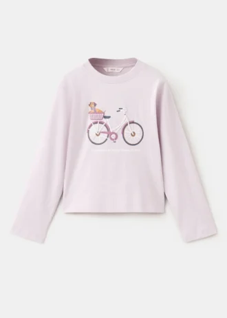 T-shirt in misto cotone stampato