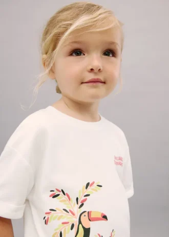 T-shirt in misto cotone stampato