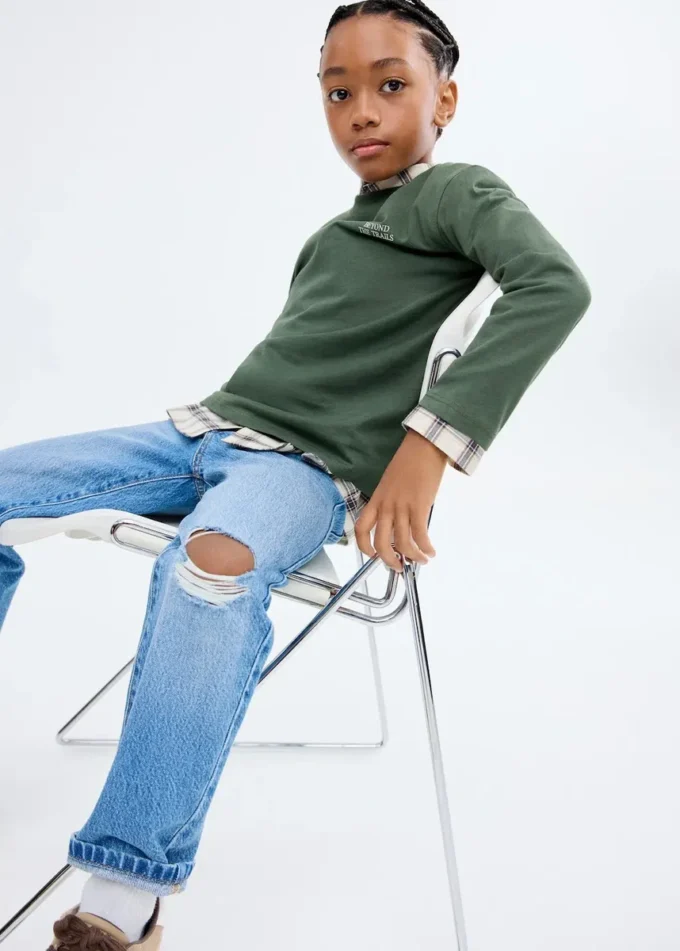 T-shirt in misto cotone stampato T-shirt in misto cotone stampato