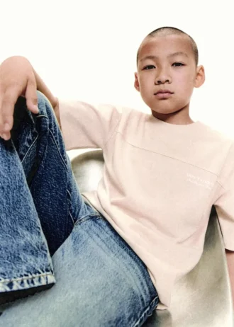 T-shirt in misto cotone stampato T-shirt in misto cotone stampato