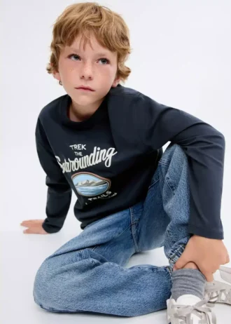 T-shirt in misto cotone stampato