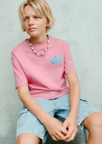 T-shirt in misto cotone stampato T-shirt in misto cotone stampato