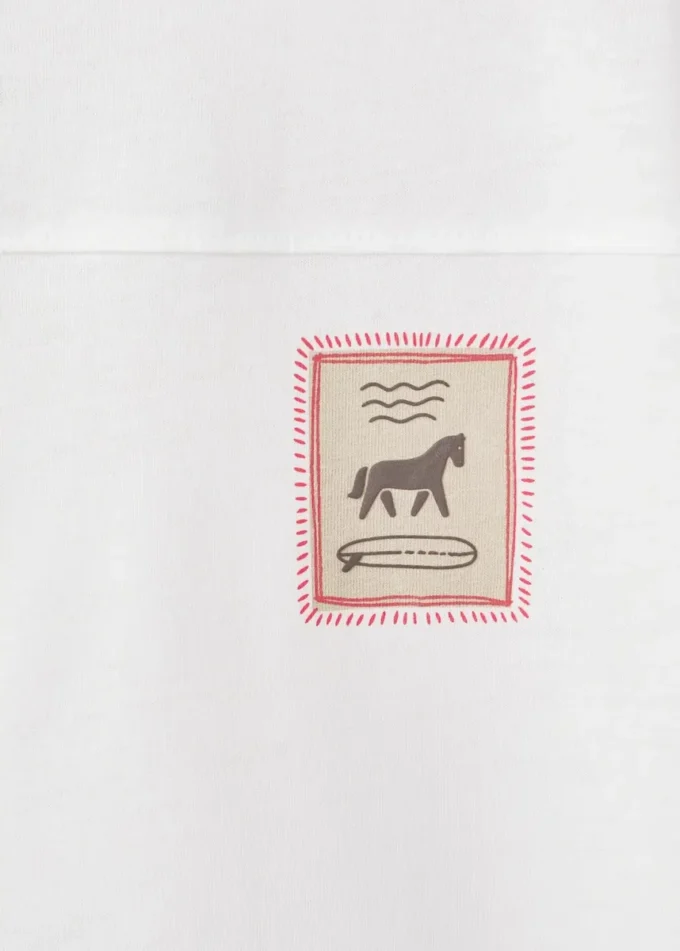 T-shirt in misto cotone stampato T-shirt in misto cotone stampato