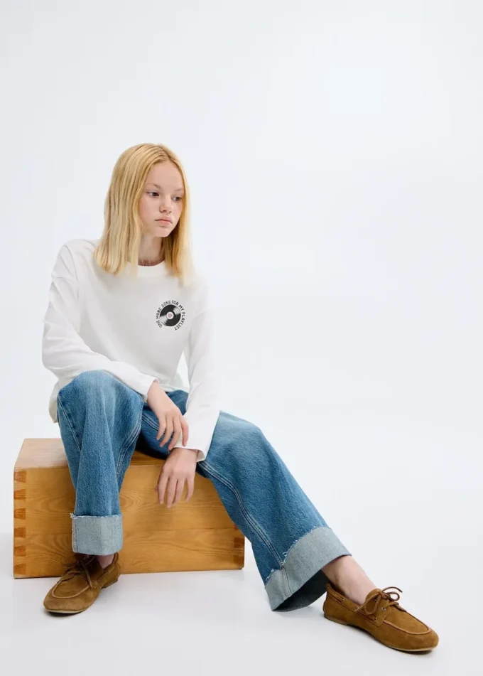 T-shirt in misto cotone stampato T-shirt in misto cotone stampato