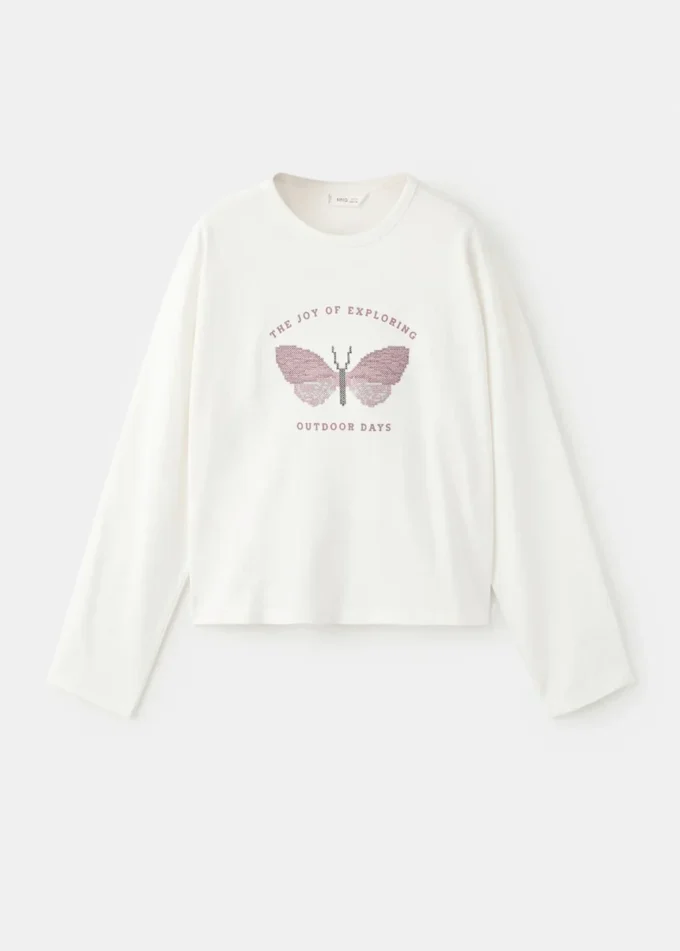 T-shirt in misto cotone stampato T-shirt in misto cotone stampato