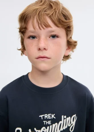 T-shirt in misto cotone stampato