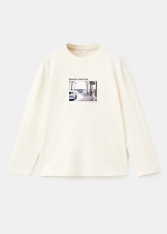 T-shirt in misto cotone stampato