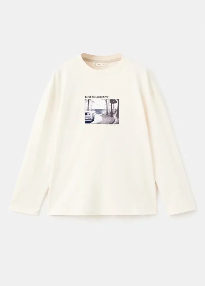 T-shirt in misto cotone stampato T-shirt in misto cotone stampato