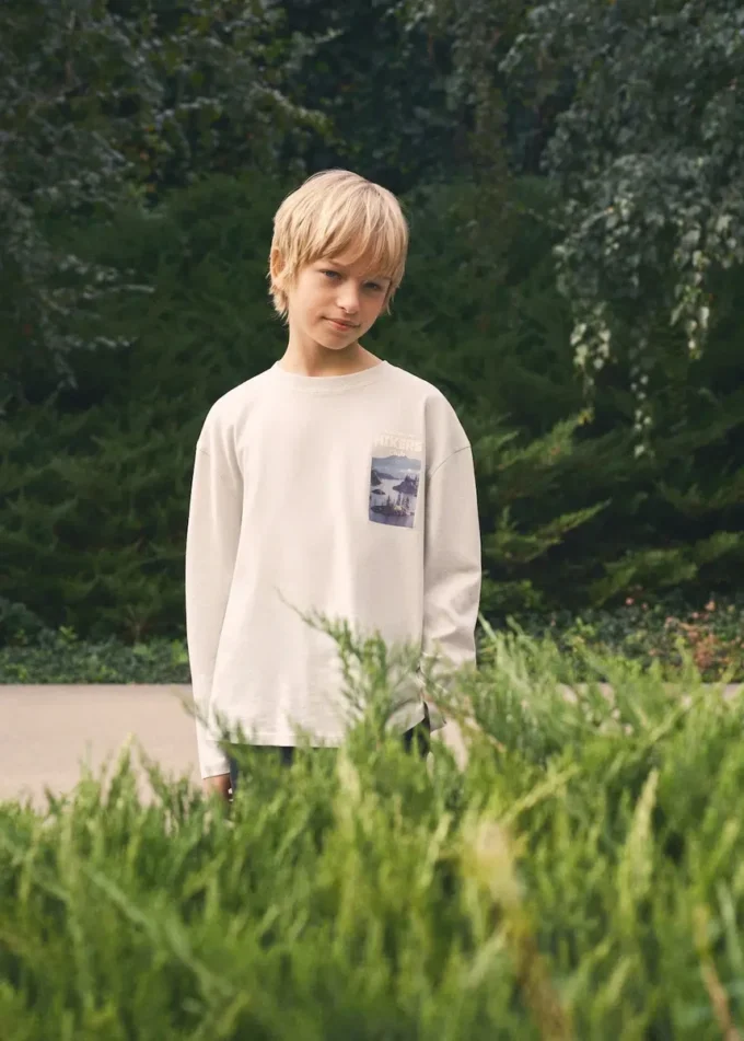 T-shirt in misto cotone stampato T-shirt in misto cotone stampato