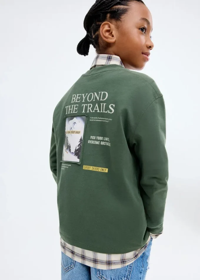 T-shirt in misto cotone stampato T-shirt in misto cotone stampato