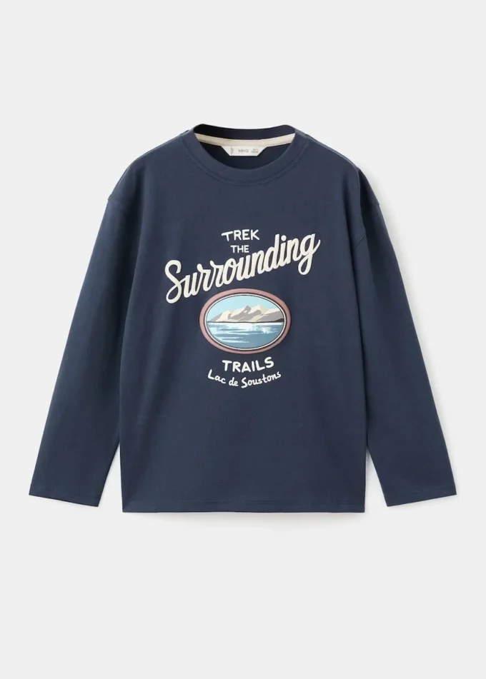 T-shirt in misto cotone stampato T-shirt in misto cotone stampato