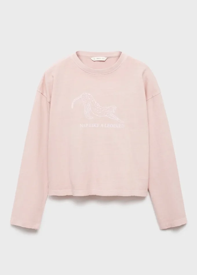 T-shirt in misto cotone stampato T-shirt in misto cotone stampato