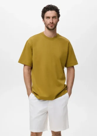 T-shirt in tessuto felpato dalla vestibilità morbida