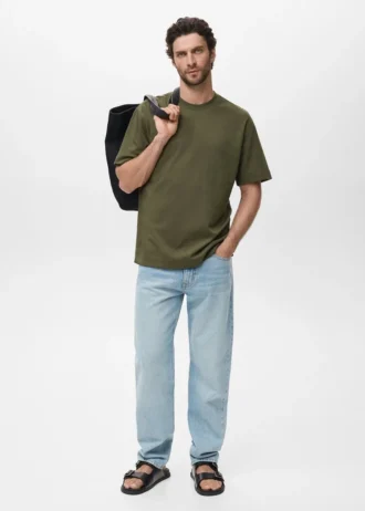 T-shirt in tessuto felpato dalla vestibilità morbida