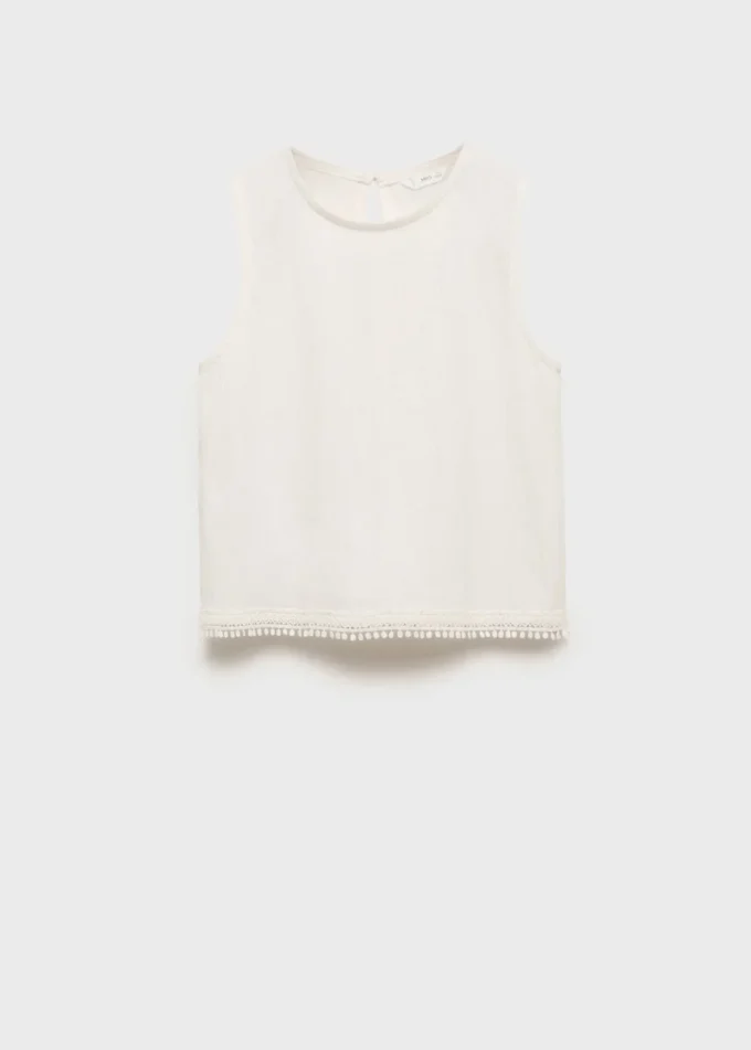 T-shirt ricamata con texture T-shirt ricamata con texture