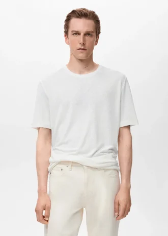 T-shirt slim fit in lino T-shirt slim fit in lino