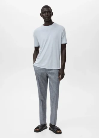 T-shirt slim fit in lino T-shirt slim fit in lino