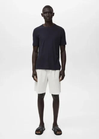 T-shirt slim fit in lino T-shirt slim fit in lino