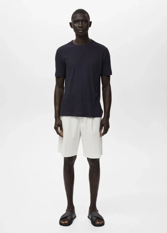 T-shirt slim fit in lino T-shirt slim fit in lino