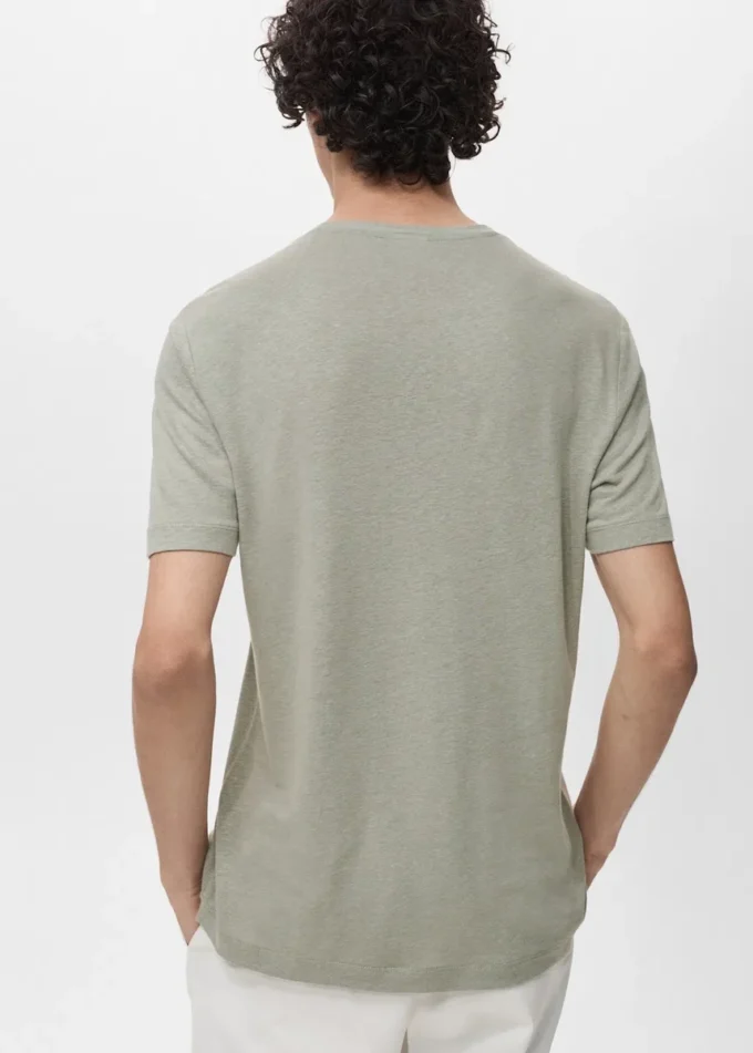 T-shirt slim fit in lino T-shirt slim fit in lino