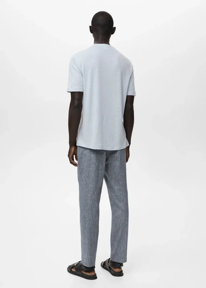 T-shirt slim fit in lino T-shirt slim fit in lino