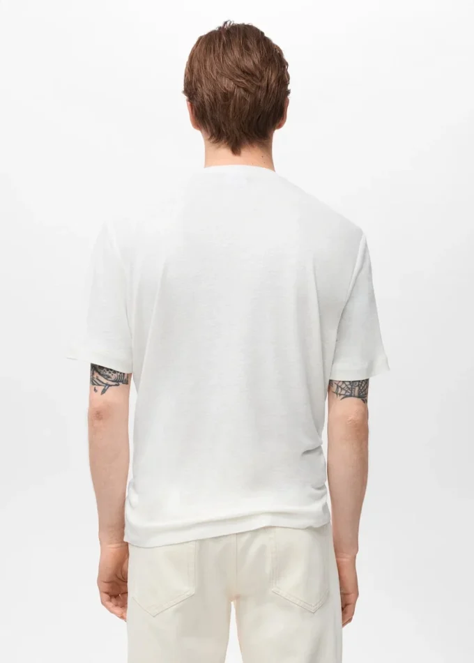 T-shirt slim fit in lino T-shirt slim fit in lino