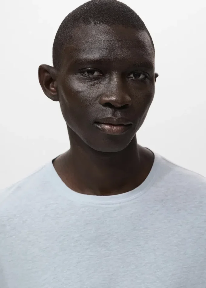 T-shirt slim fit in lino T-shirt slim fit in lino