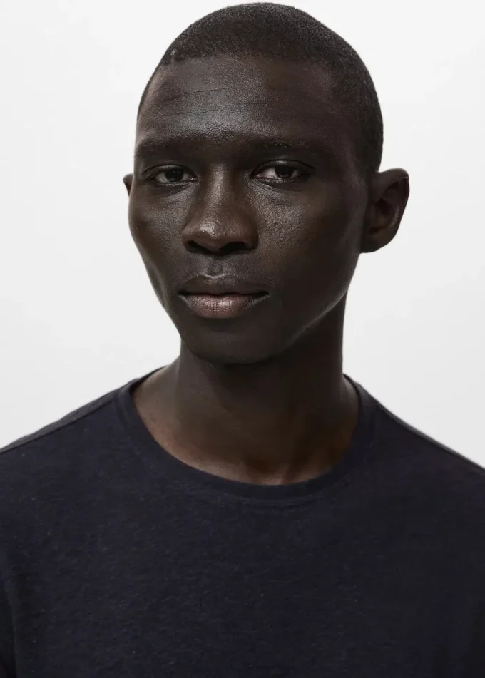 T-shirt slim fit in lino T-shirt slim fit in lino