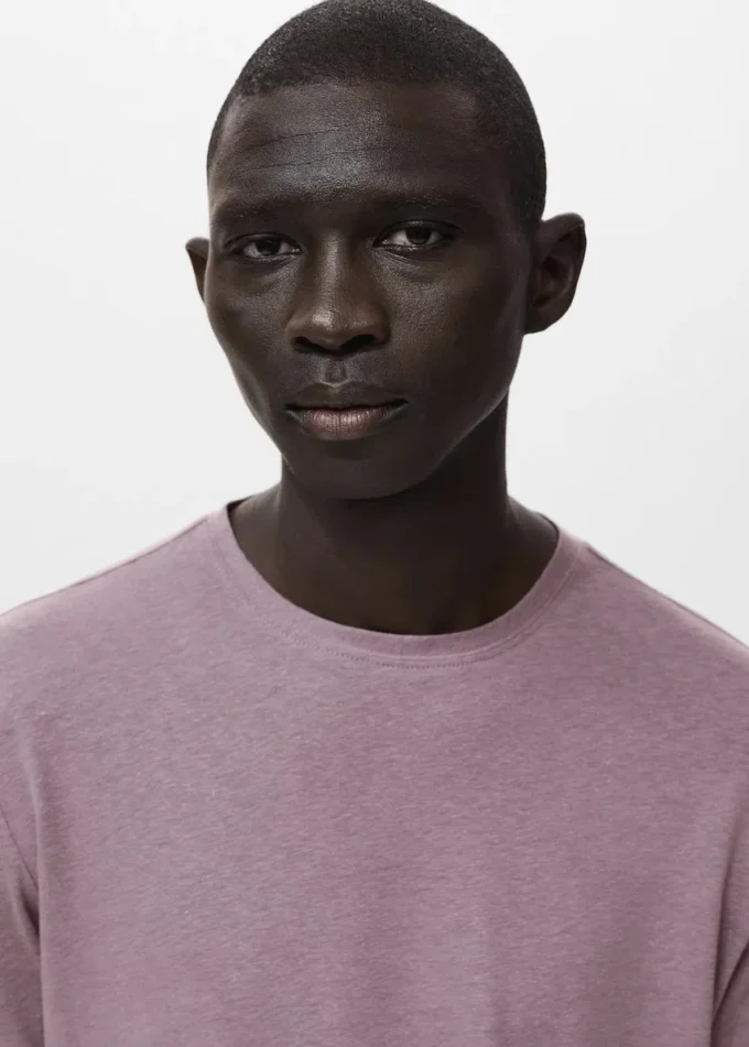 T-shirt slim fit in lino T-shirt slim fit in lino