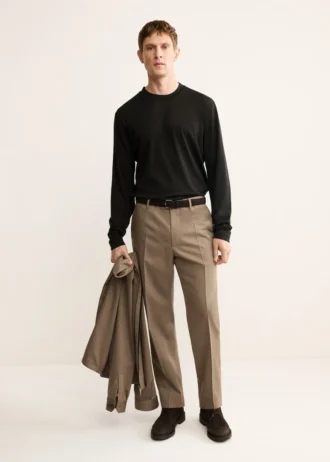 T-shirt slim fit in misto lana