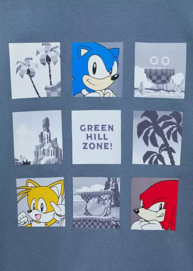 T-shirt Sonic con stampa in rilievo T-shirt Sonic con stampa in rilievo