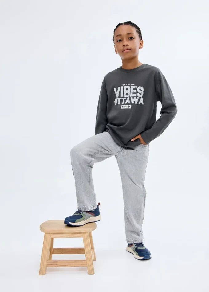 T-shirt stampata a maniche corte T-shirt stampata a maniche corte