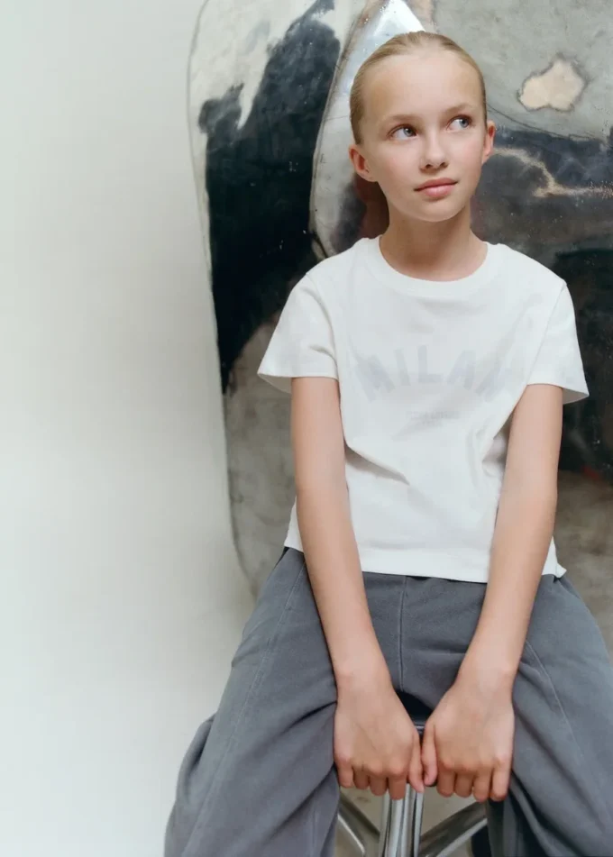 T-shirt stampata a maniche corte T-shirt stampata a maniche corte