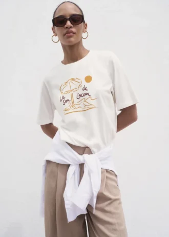 T-shirt stampata a maniche corte