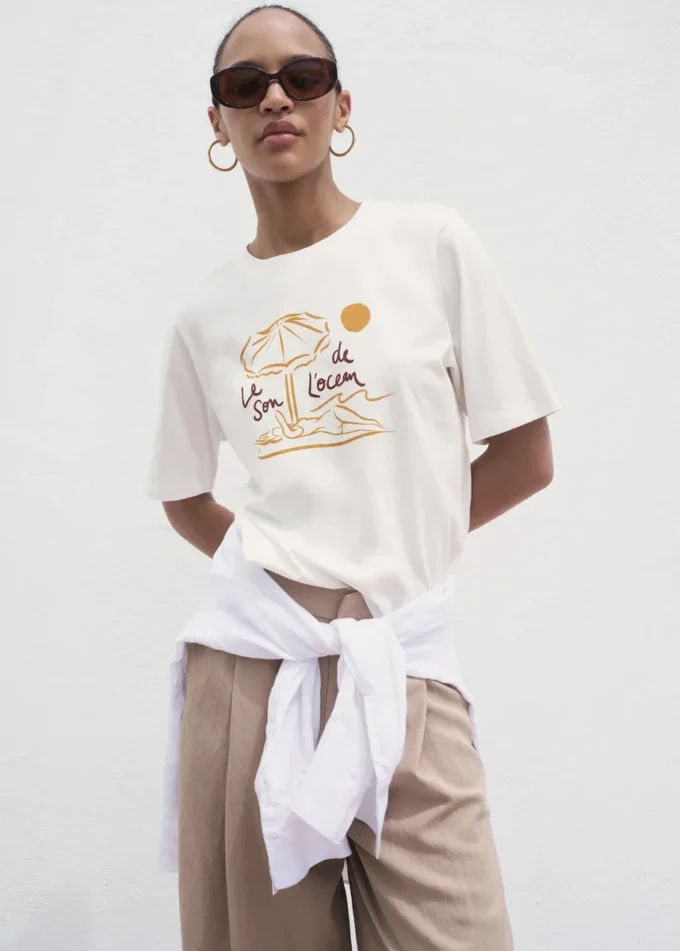 T-shirt stampata a maniche corte T-shirt stampata a maniche corte