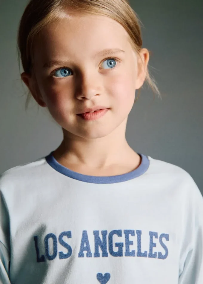 T-shirt stampata in misto cotone T-shirt stampata in misto cotone